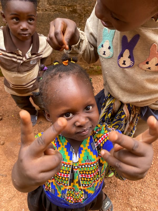Nigerian village children captured playing in Kuru communities