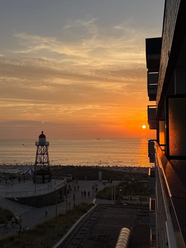 Busy summer evening at Scheveningen's beachfront, The Hague