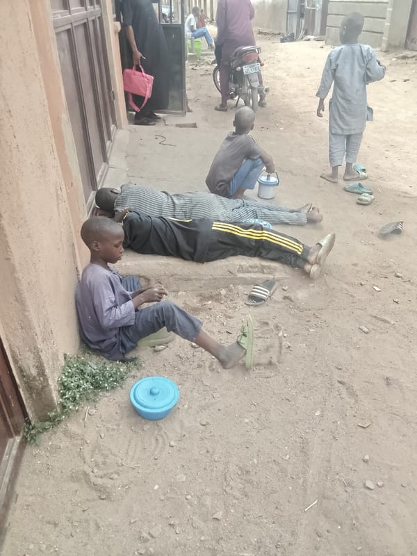 Morning street life documented in Pantame, Nigeria