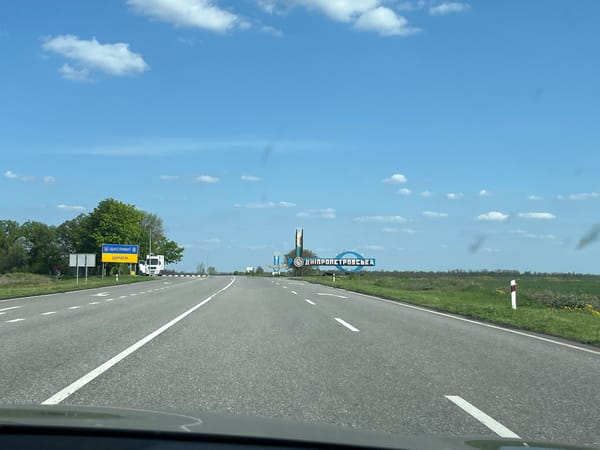 Rural highway documented near Dnipropetrovsk region, Ukraine