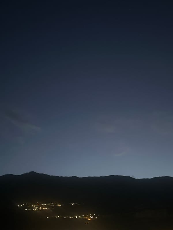 Nighttime cityscape captured in Budva, Montenegro
