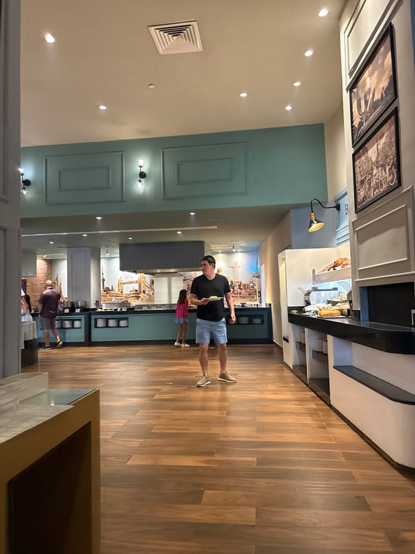 Inside a restaurant or buffet in Punta Sam, Mexico
