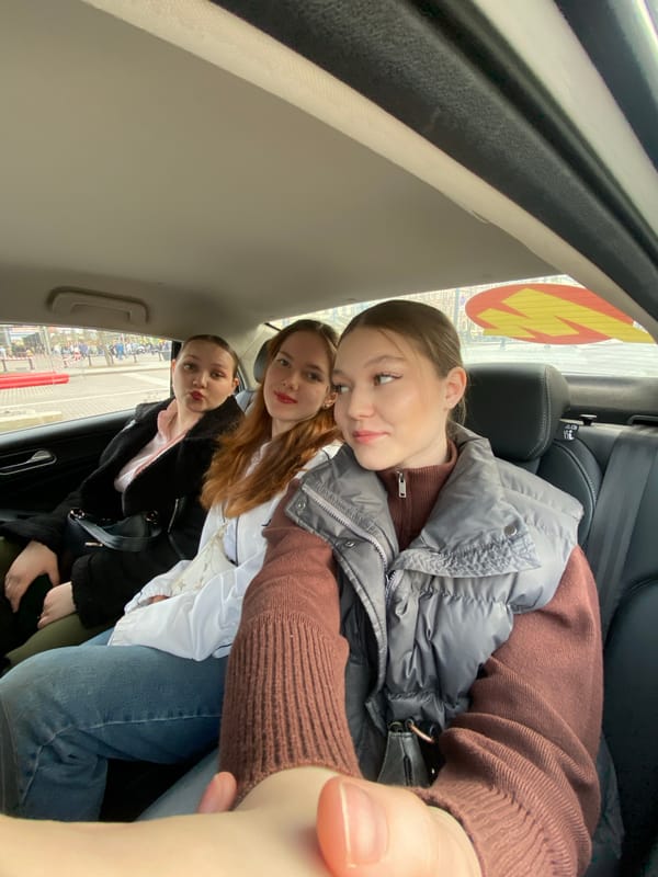Young women document casual moments around Saint Petersburg