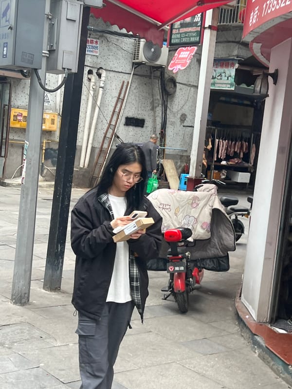 Morning street life documented in Jiangjin commercial district