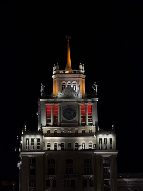Moscow's iconic architecture and streets captured during evening hours