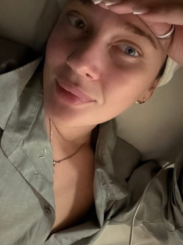 Woman takes selfie in Moscow wearing jewelry