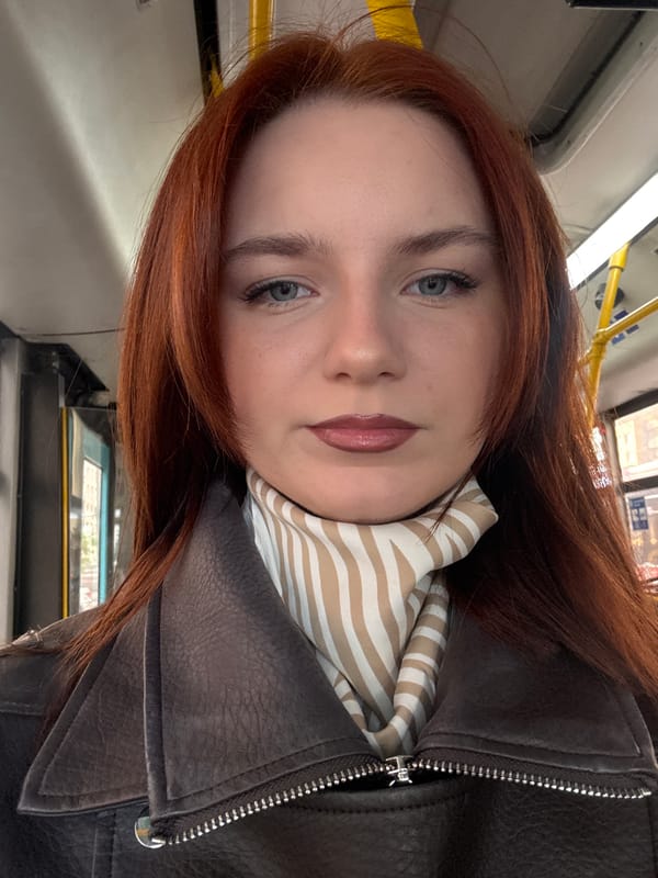 Woman takes early morning selfies on public transport in Russia