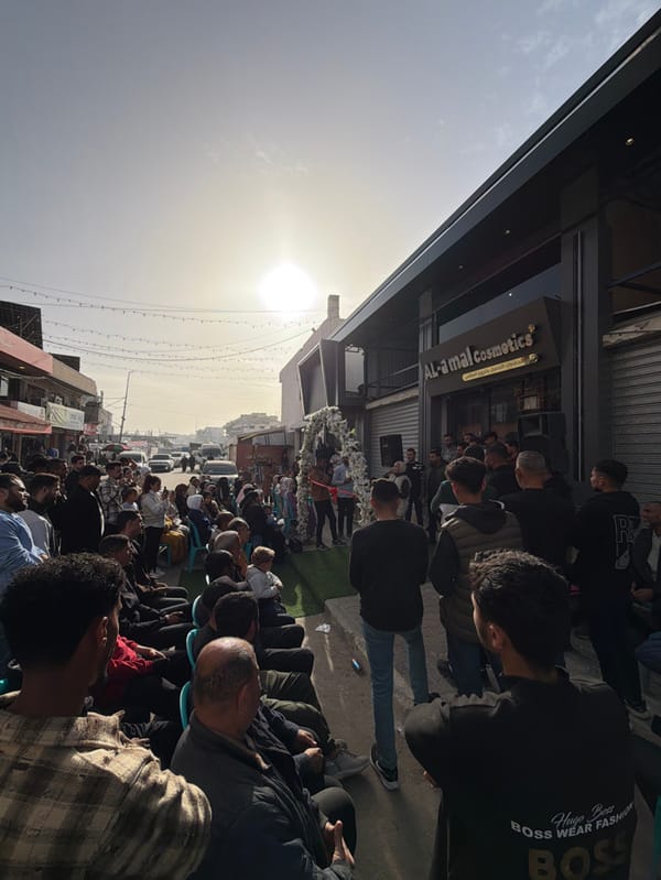 Gaza residents celebrate cosmetics store opening amid conflict aftermath
