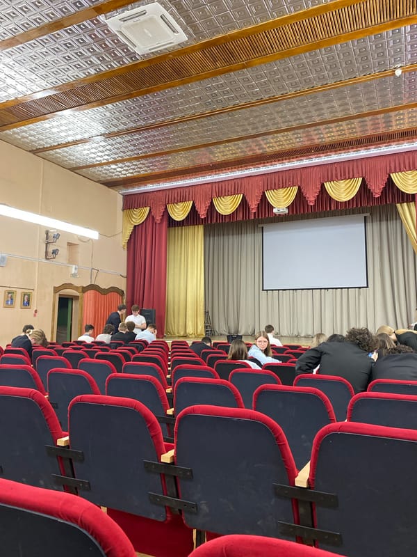 Students gather at Votkinsk auditorium for educational event
