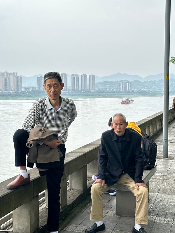 Morning life continues along Jiangjin waterfront and streets