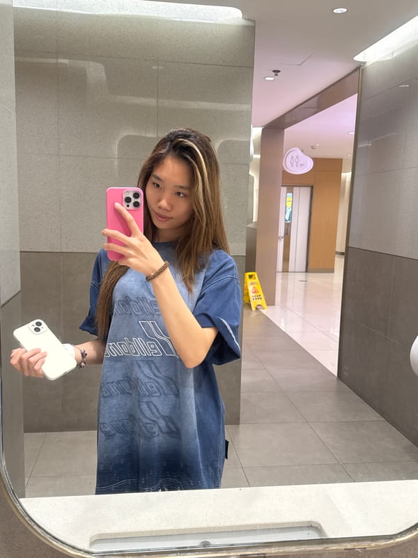 Woman takes selfie in Shapingba District public restroom
