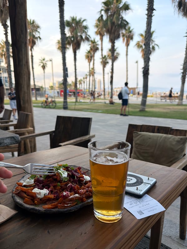 Lazy summer afternoon at Barceloneta beach