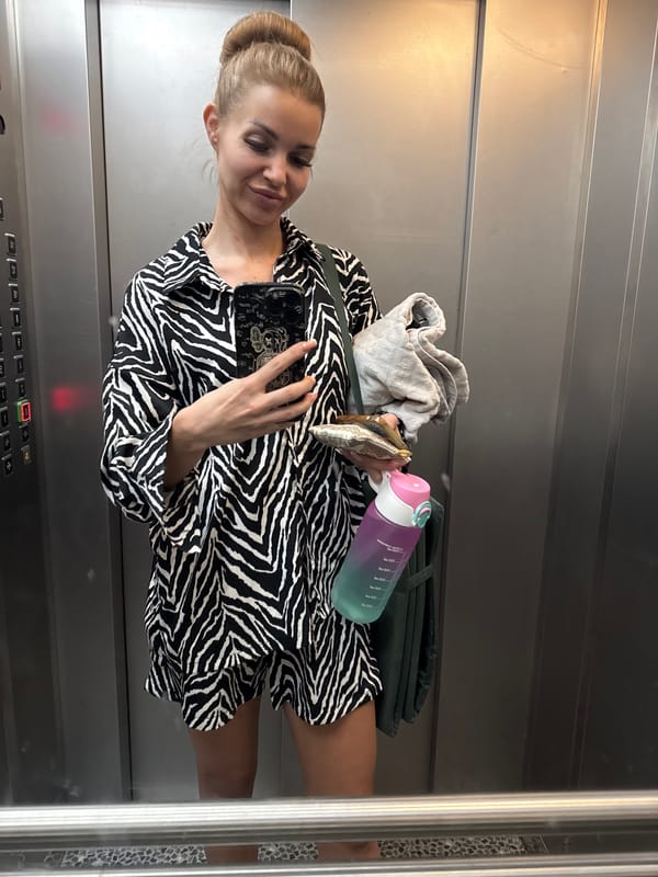 Woman takes elevator selfies at Turkish coastal building complex