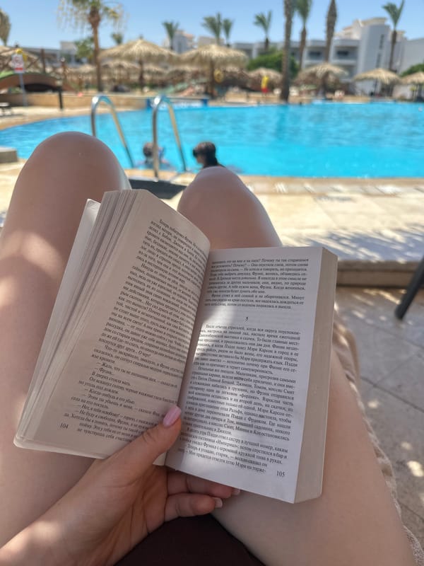Lazy resort morning by the pool and beach in Hurghada