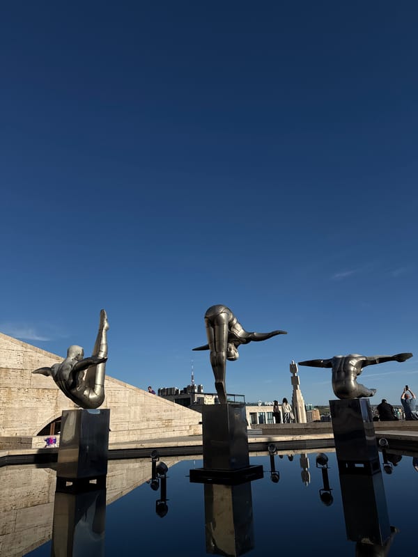 Designer works on 3D project at Yerevan's Cascade complex