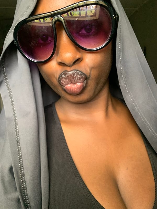 Selfie series in grey hoodie and purple shades, Rafin Par
