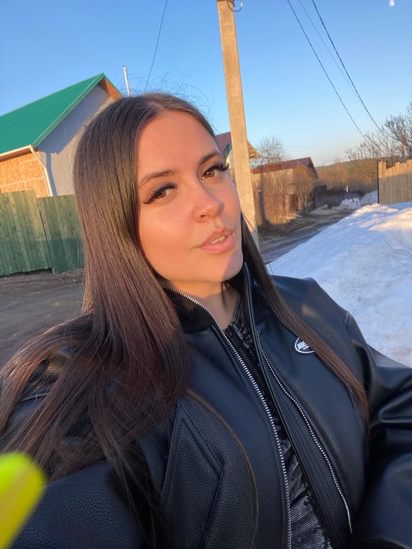 Winter day activities in rural Russian town