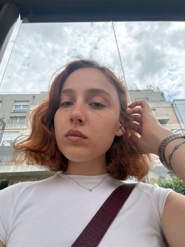 Quick selfie series across a Strasbourg building, late June morning