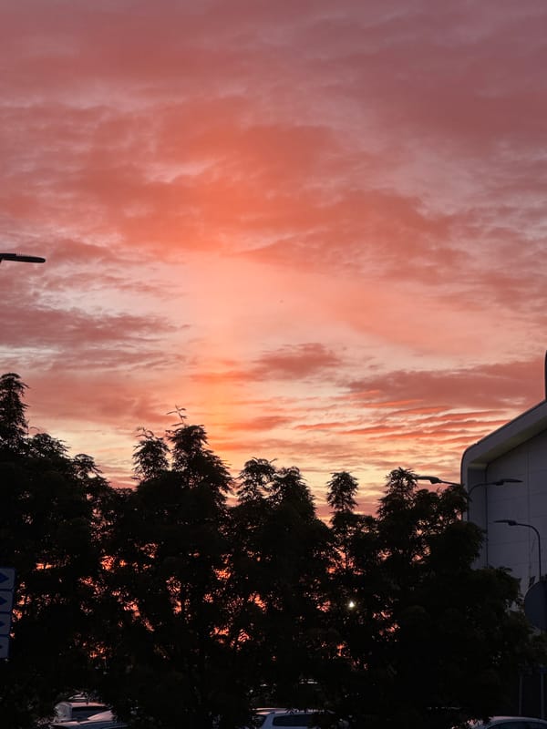 Dramatic sunset captured across Tallinn Estonia evening sky