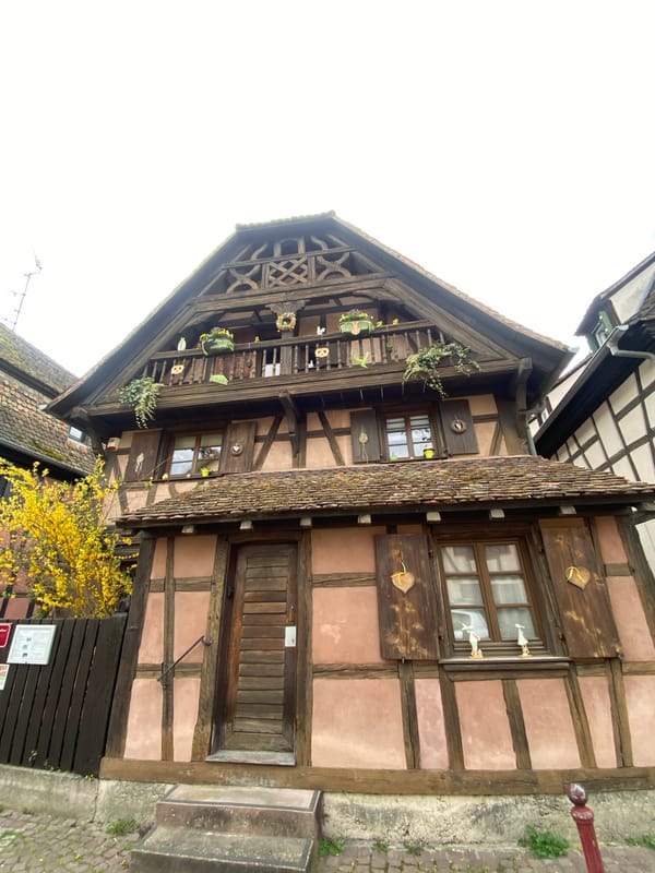 Traditional half-timbered house photographed in Schiltigheim, France