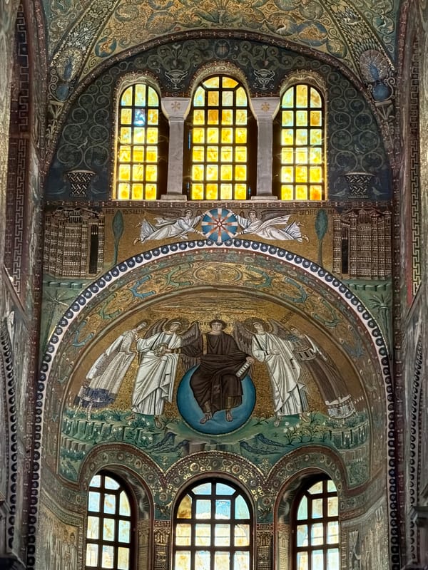Tourist captures Byzantine mosaics at Ravenna's San Vitale Basilica