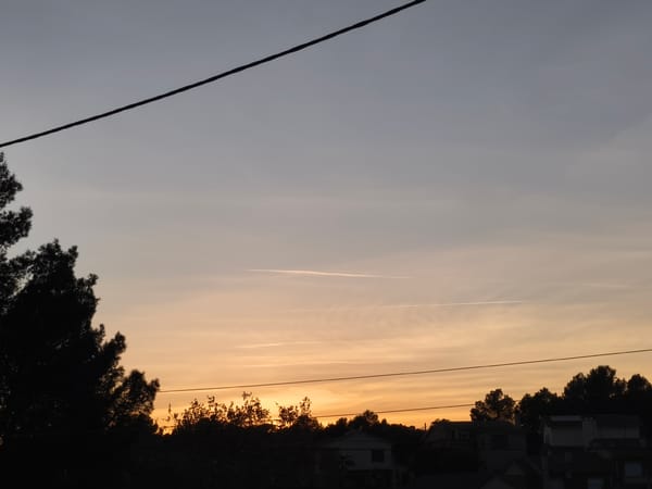Sunset captured from balcony views in Sant Esteve Sesrovires