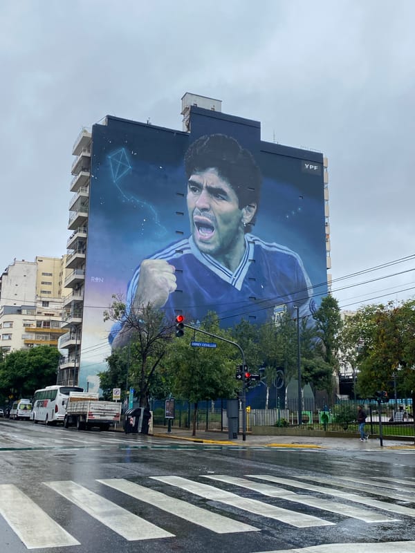 Maradona mural spotted on Buenos Aires building