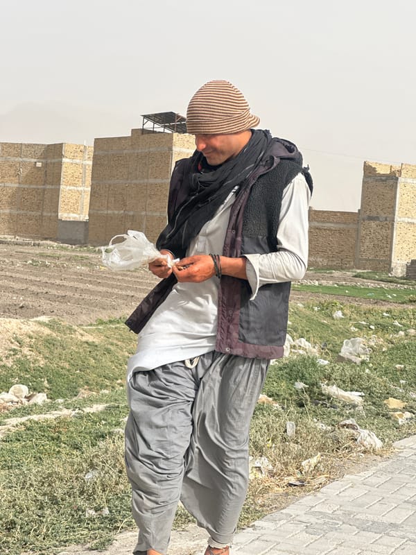 Man observed outdoors in Quetta during overcast morning