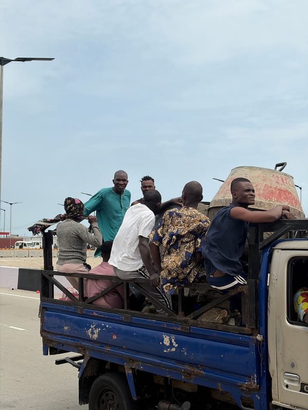 Commercial truck activity and daily scenes in Nigerian towns