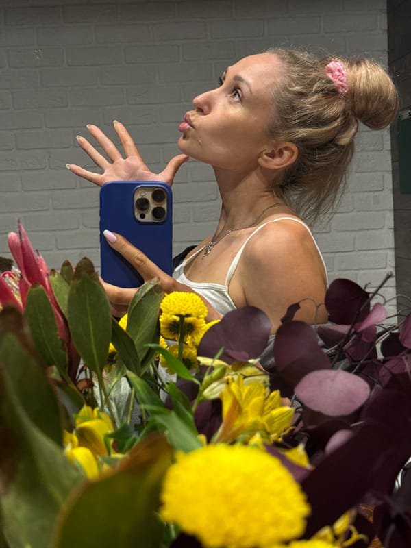 Woman takes selfies around Chaikovsky, Russia