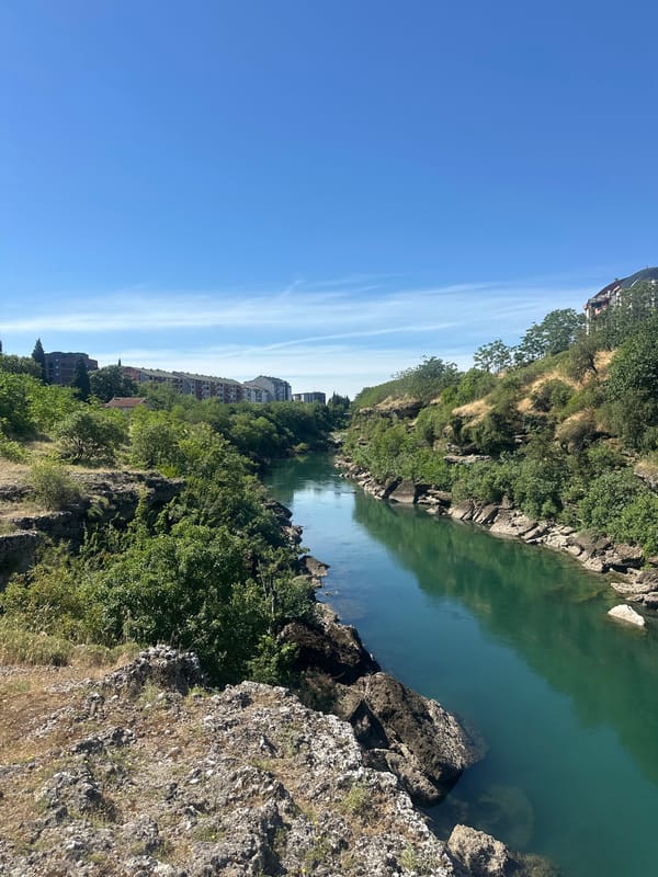 Morning stroll along Podgorica's Morača River and graffiti wall