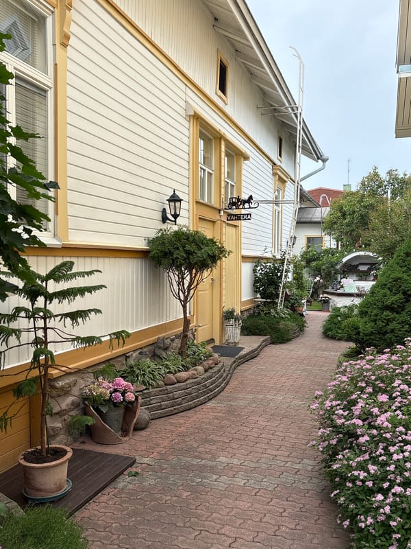 Quiet summer afternoon along Pori's bike paths and neighborhoods