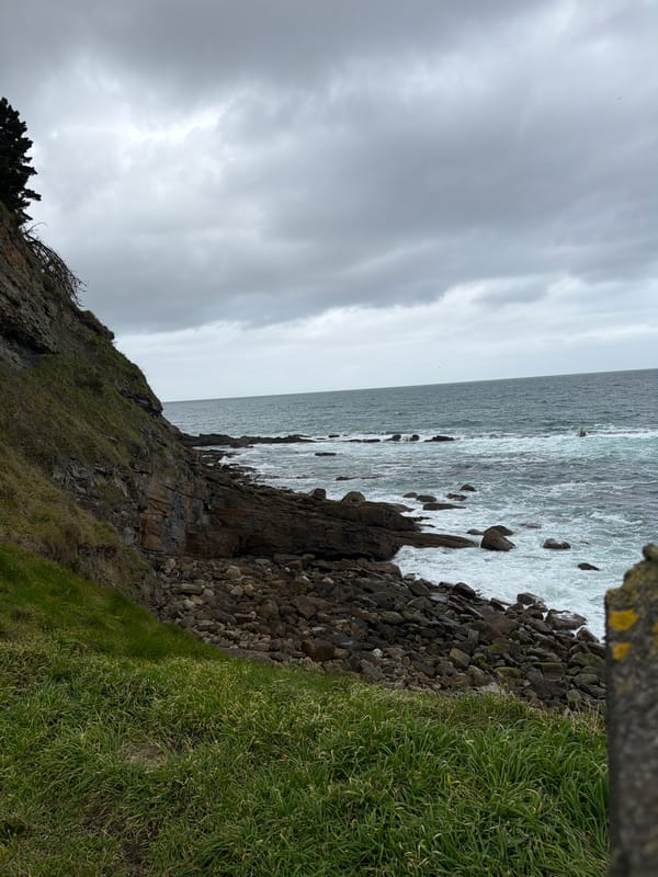 Coastal scenes documented at Colunga marina, northern Spain