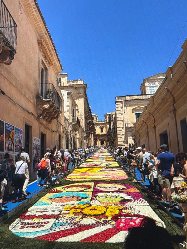 Flower carpet festival draws crowds in Catania streets