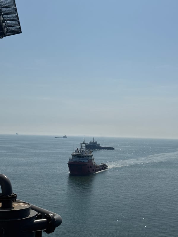 Cargo ships spotted in Italian waters from industrial platform