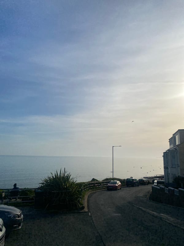Coastal views documented in Criccieth, Wales seaside town