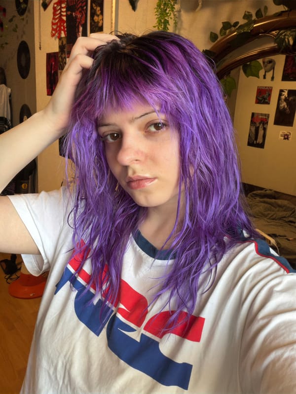 Purple-haired individual observed in rural Russian villages