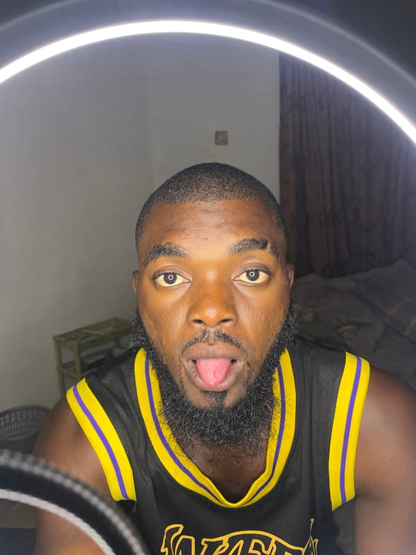 Ring light selfie session in Jos, Nigeria