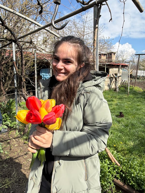 Spring farm life documented in rural Bulgarian village