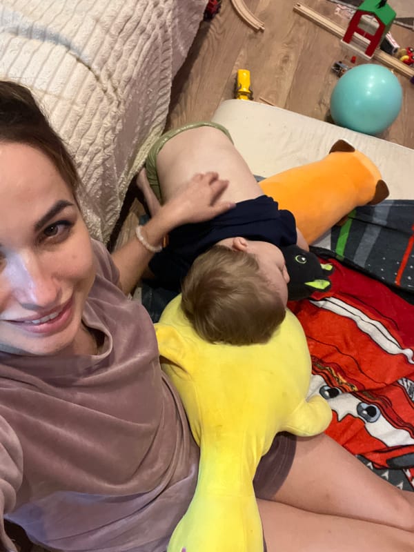 Family documents quiet afternoon of play and togetherness at home