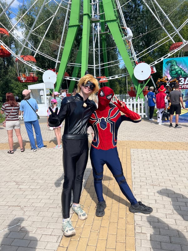 Costumed characters and outdoor activities at Cheboksary summer festival
