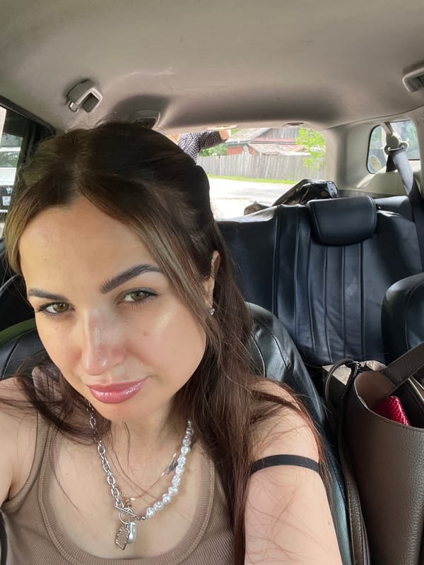 Selfies and car interior shots during a brief outing