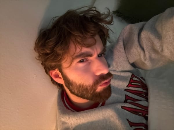 Man takes evening selfies at Montreal home