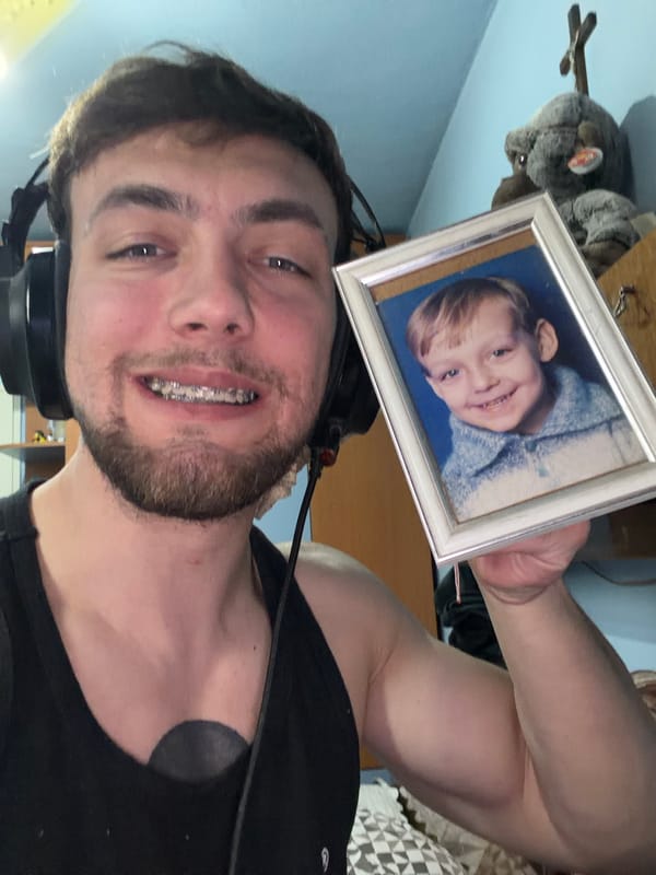 Person displays medals, photos, books in Tsarevo, Bulgaria