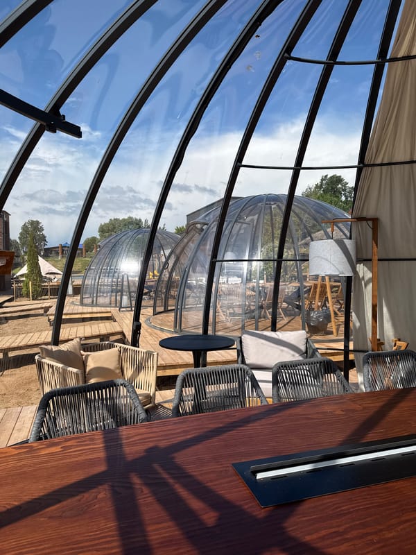 Transparent dome dining pods spotted along Votkinsk waterfront