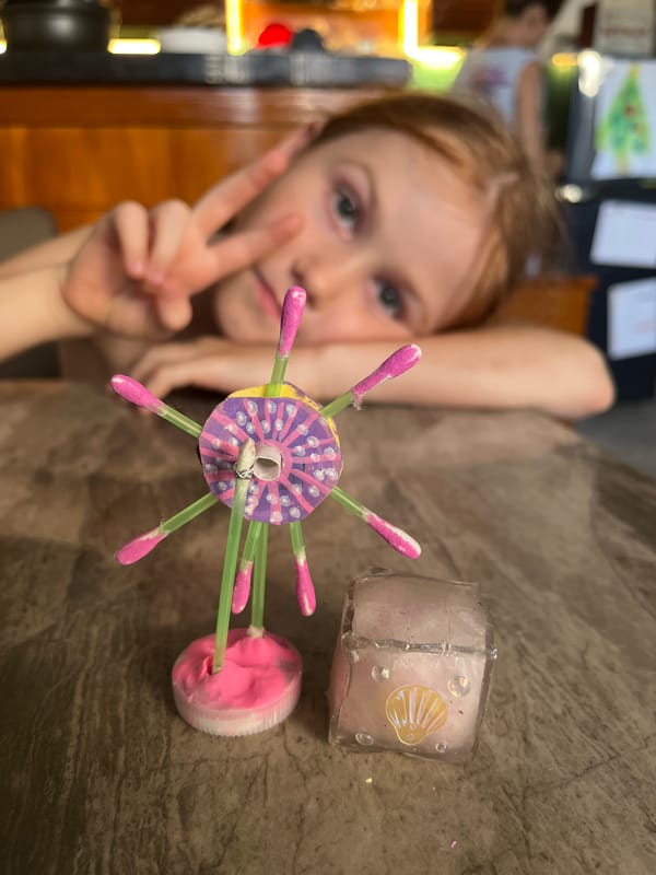 Family craft time and motivational decor captured in Vietnam