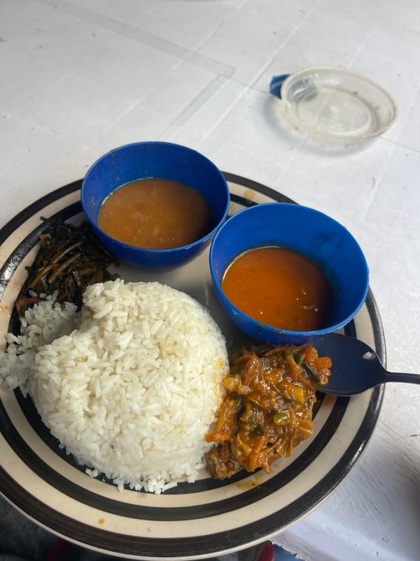 Traditional meal documented in Dar es Salaam