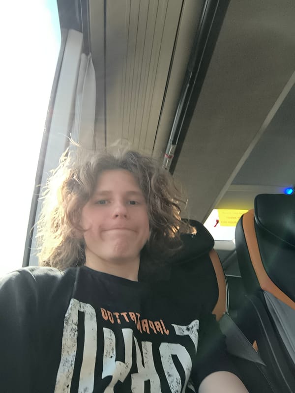 Bus passenger and highway views captured in La Grand-Croix