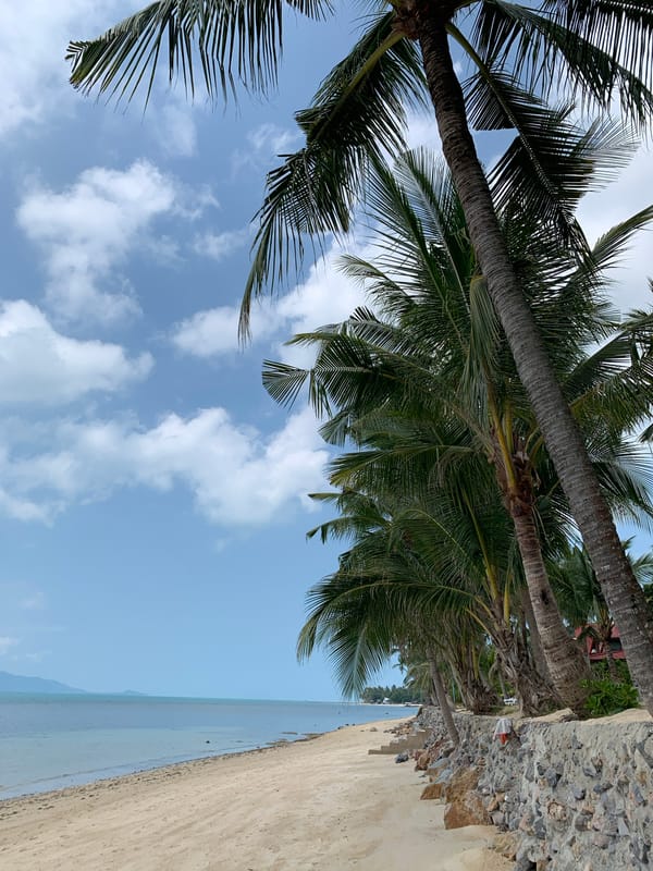 Morning beach life captured in Baan Tai, Thailand