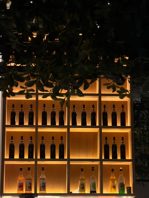 Inside a wine bar in Perm, Russia